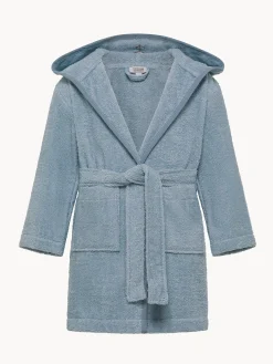 coincasa Accappatoi E Ciabatte|Accappatoio in puro cotone dettaglio cagnolino Azzurro