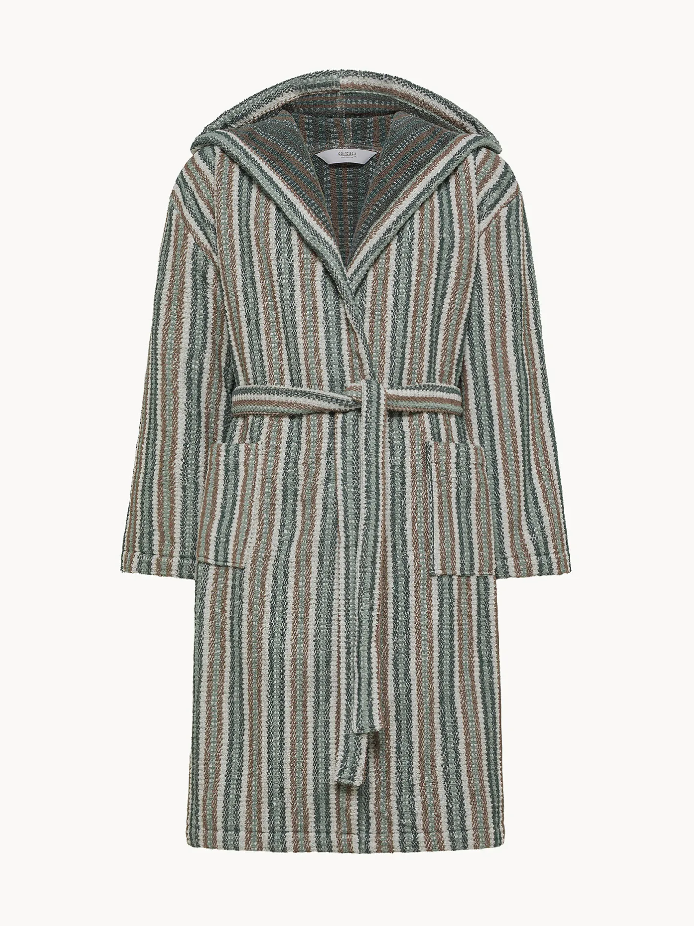 coincasa Accappatoi E Ciabatte|Accappatoio in spugna di cotone a righe Verde