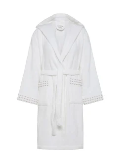 coincasa Accappatoi E Ciabatte|Biancheria Bagno|Accappatoio puro cotone motivo geometrico Portofino Bianco