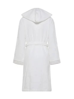 coincasa Accappatoi E Ciabatte|Biancheria Bagno|Accappatoio puro cotone motivo geometrico Portofino Bianco