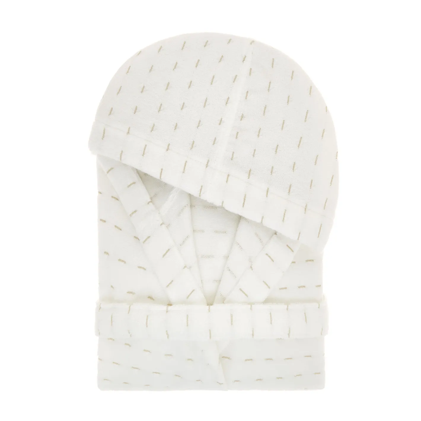 coincasa Accappatoi E Ciabatte|Biancheria Bagno|Accappatoio spugna di cotone motivo trattini Portofino Bianco