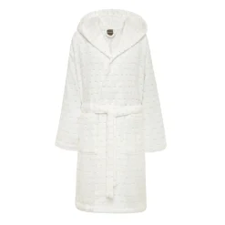 coincasa Accappatoi E Ciabatte|Biancheria Bagno|Accappatoio spugna di cotone motivo trattini Portofino Bianco