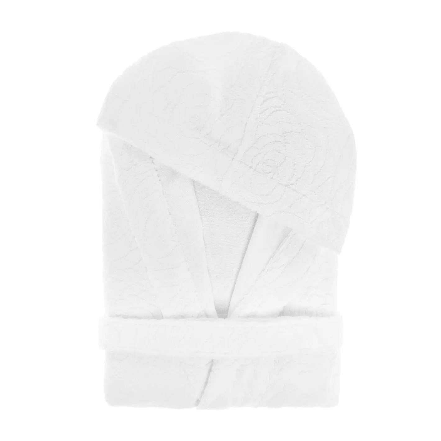 coincasa Accappatoi E Ciabatte|Biancheria Bagno|Accappatoio spugna puro cotone rose inglesi Portofino Bianco