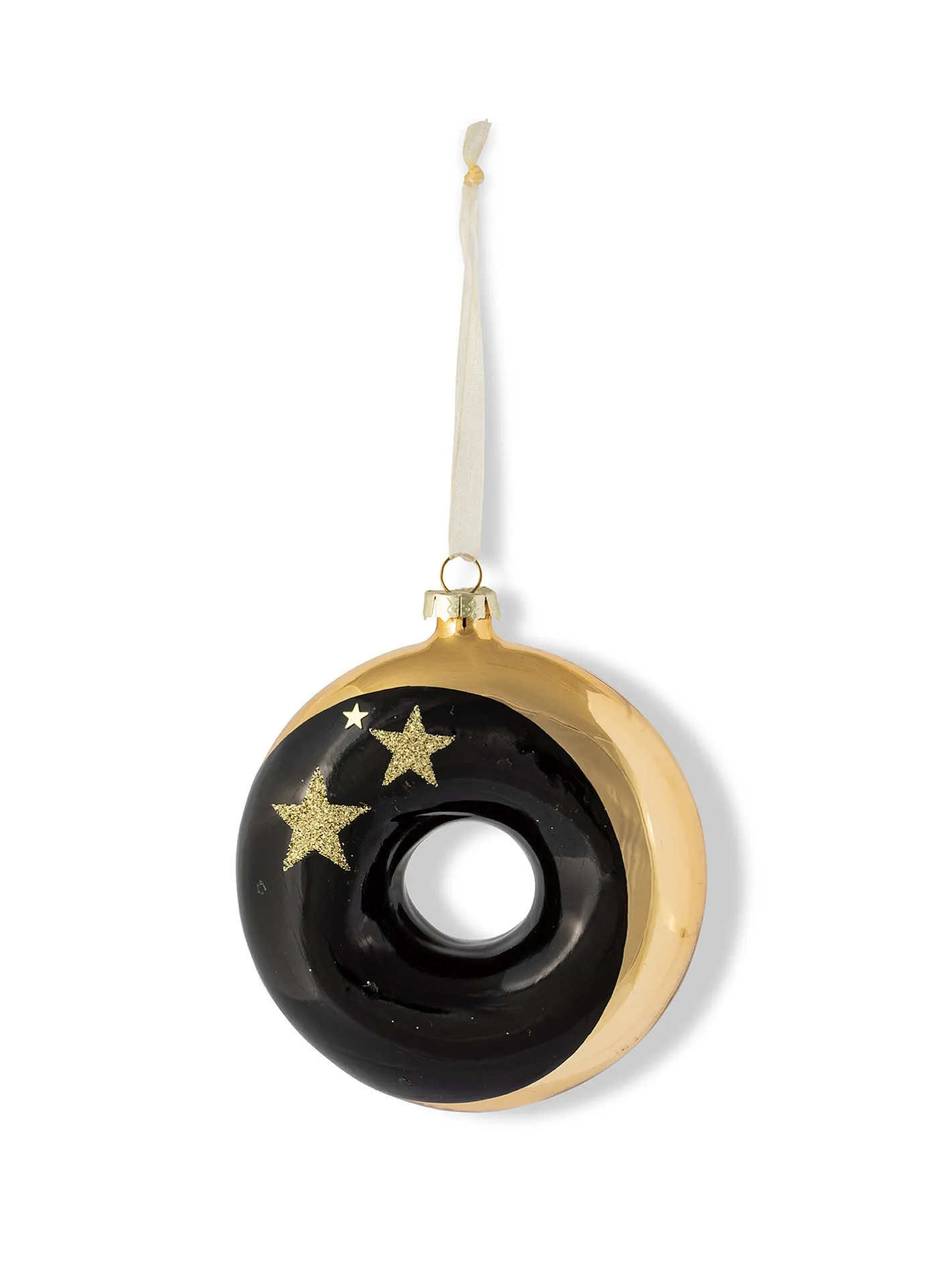 coincasa Altre Decorazioni|Addobbo albero con stelle in vetro decorato a mano Nero