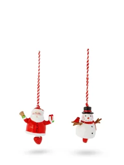 coincasa Altre Decorazioni|Addobbo albero in porcellana decorato a mano Rosso