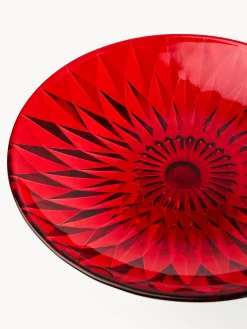 coincasa Vassoi E Alzate|Alzata torta in vetro spruzzato stampato Rosso