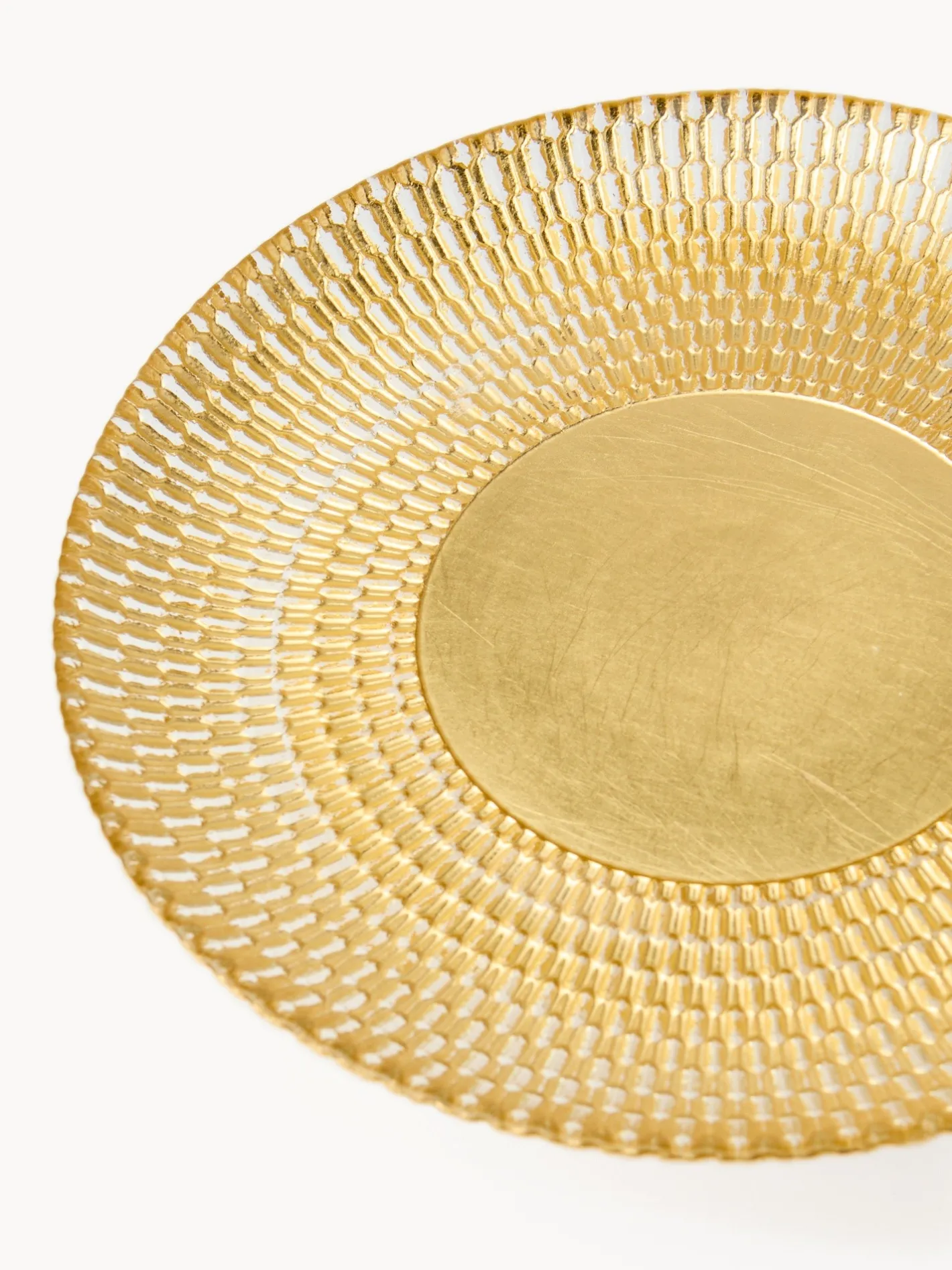 coincasa Vassoi E Alzate|Alzatina in vetro lavorato Oro