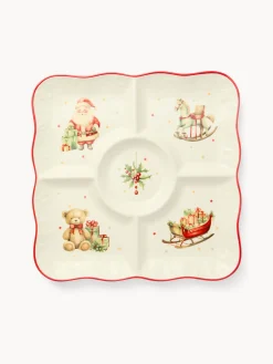 coincasa Coppe E Coppette|Antipastiera in porcellana Natale vintage Bianco