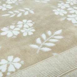 coincasa Asciugamani|Biancheria Bagno|Asciugamano cotone velour motivo floreale Portofino Beige