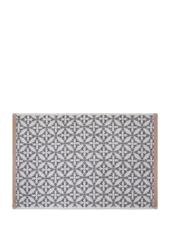 coincasa Asciugamani|Biancheria Bagno|Asciugamano cotone velour motivo geometrico Portofino Bianco/Grigio