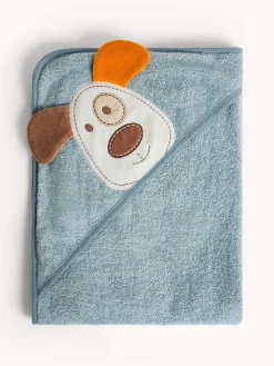 coincasa Asciugamani|Asciugamano in puro cotone dettaglio cagnolino Azzurro