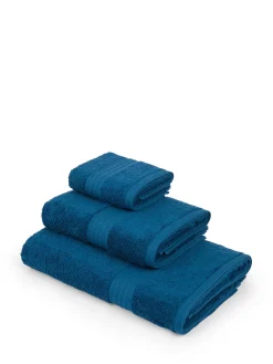 coincasa Asciugamani|Biancheria Bagno|Asciugamano puro cotone tinta unita Zefiro Blu