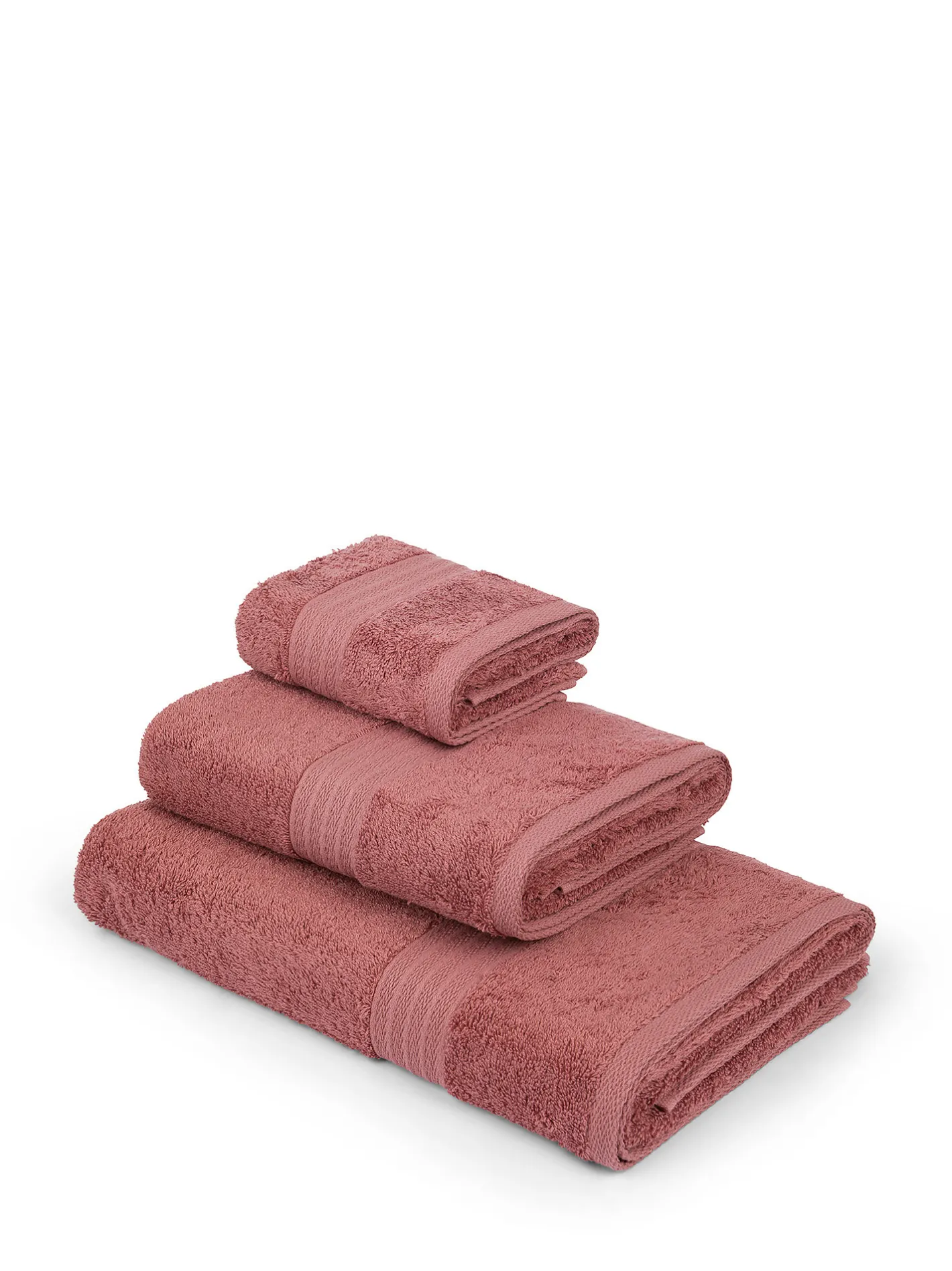 coincasa Asciugamani|Biancheria Bagno|Asciugamano puro cotone tinta unita Zefiro Rosa