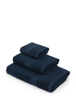 coincasa Asciugamani|Biancheria Bagno|Asciugamano puro cotone tinta unita Zefiro Blu scuro