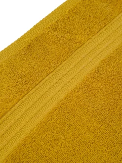 coincasa Asciugamani|Biancheria Bagno|Asciugamano puro cotone tinta unita Zefiro Giallo senape