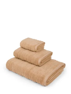 coincasa Asciugamani|Biancheria Bagno|Asciugamano puro cotone tinta unita Zefiro Gold Beige