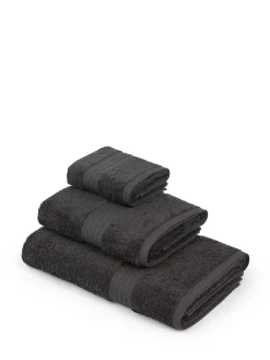 coincasa Asciugamani|Biancheria Bagno|Asciugamano puro cotone tinta unita Zefiro Grigio scuro