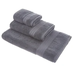 coincasa Asciugamani|Biancheria Bagno|Asciugamano puro cotone tinta unita Thermae Grigio scuro