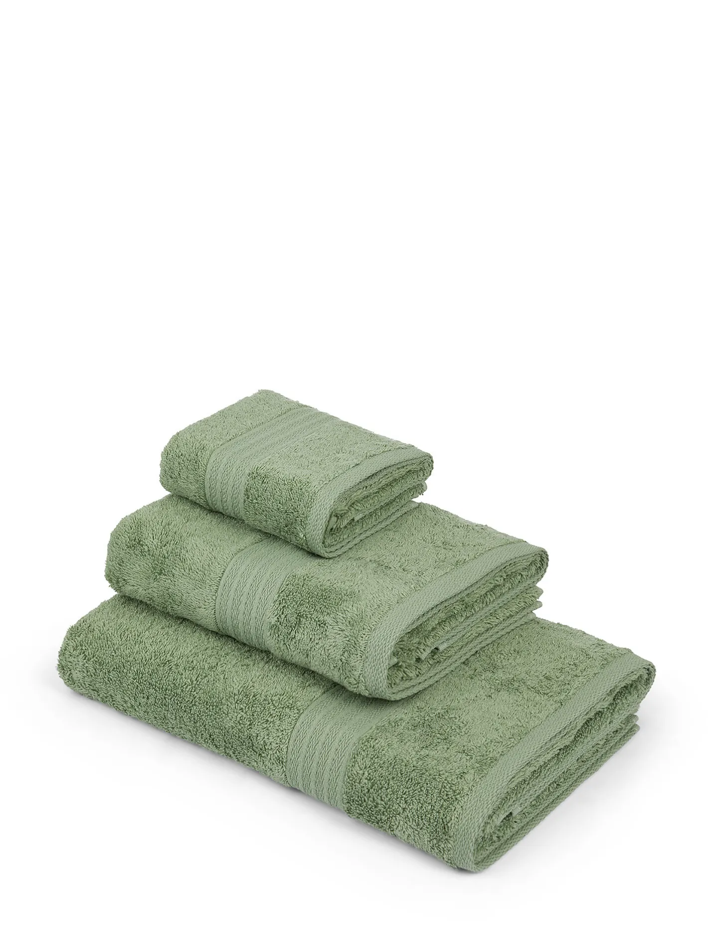 coincasa Asciugamani|Biancheria Bagno|Asciugamano puro cotone tinta unita Zefiro Verde salvia