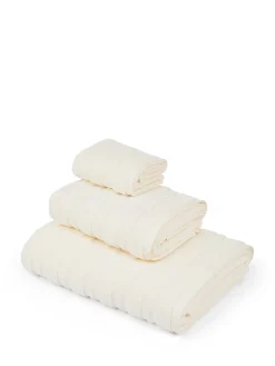 coincasa Asciugamani|Biancheria Bagno|Asciugamano puro cotone tinta unita Zefiro Gold Bianco