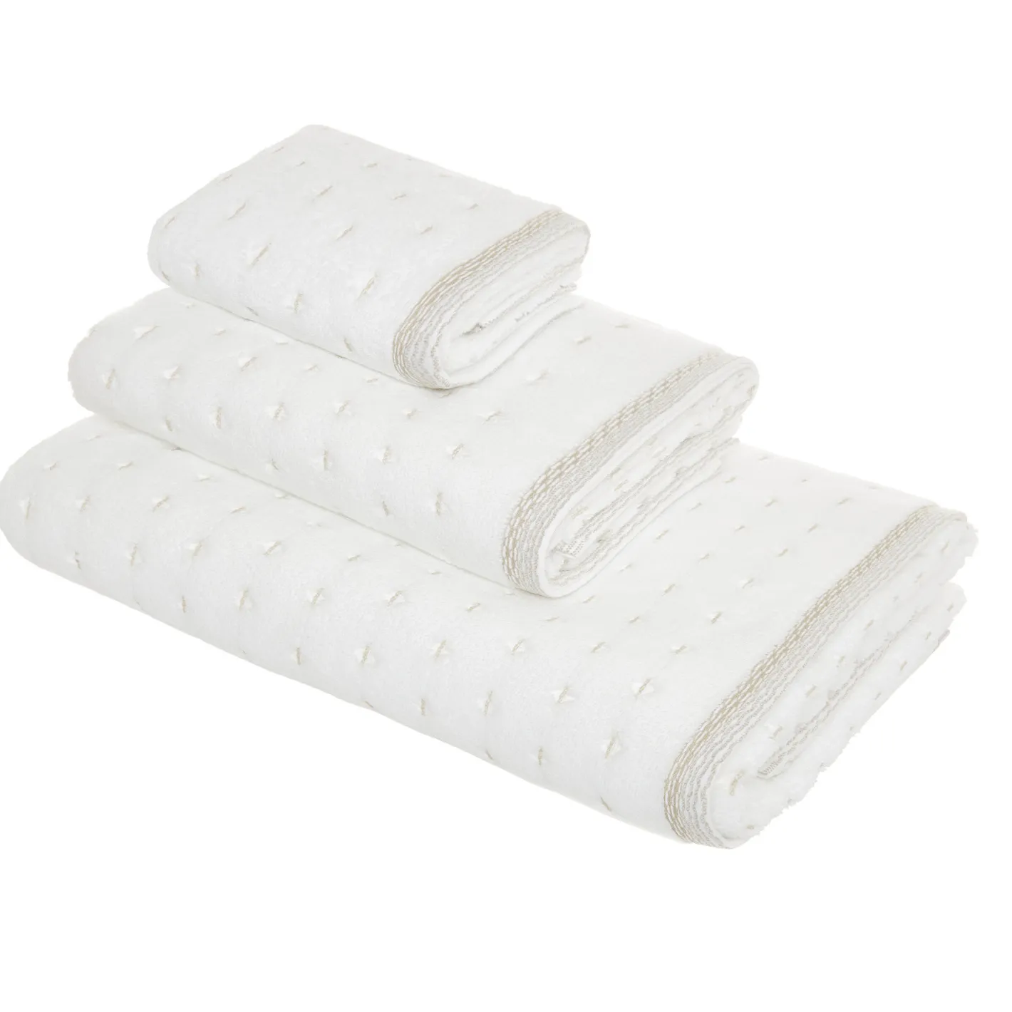 coincasa Asciugamani|Biancheria Bagno|Asciugamano spugna di cotone motivo trattini Portofino Bianco