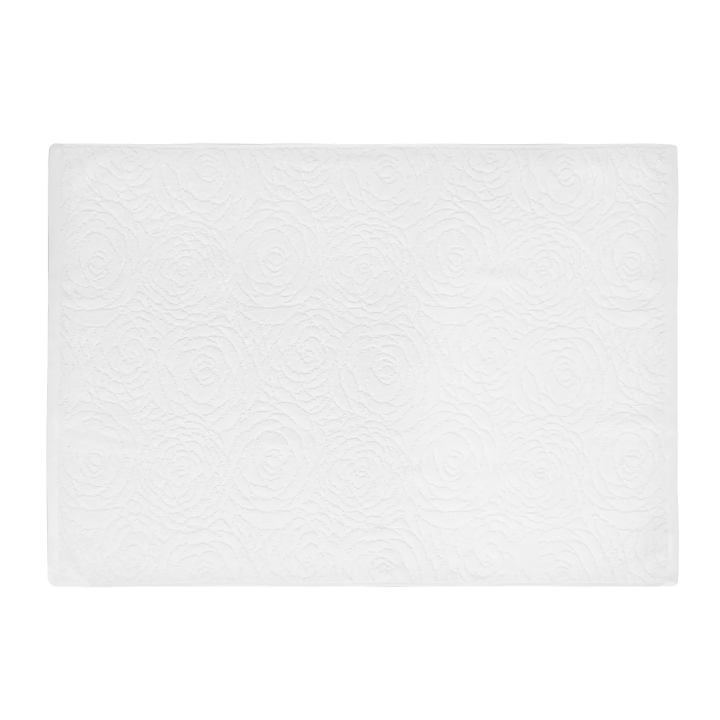 coincasa Asciugamani|Biancheria Bagno|Asciugamano spugna puro cotone rose inglesi Portofino Bianco