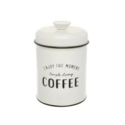 Contenitori E Cestini|Barattolo ferro smaltato Coffee Bianco