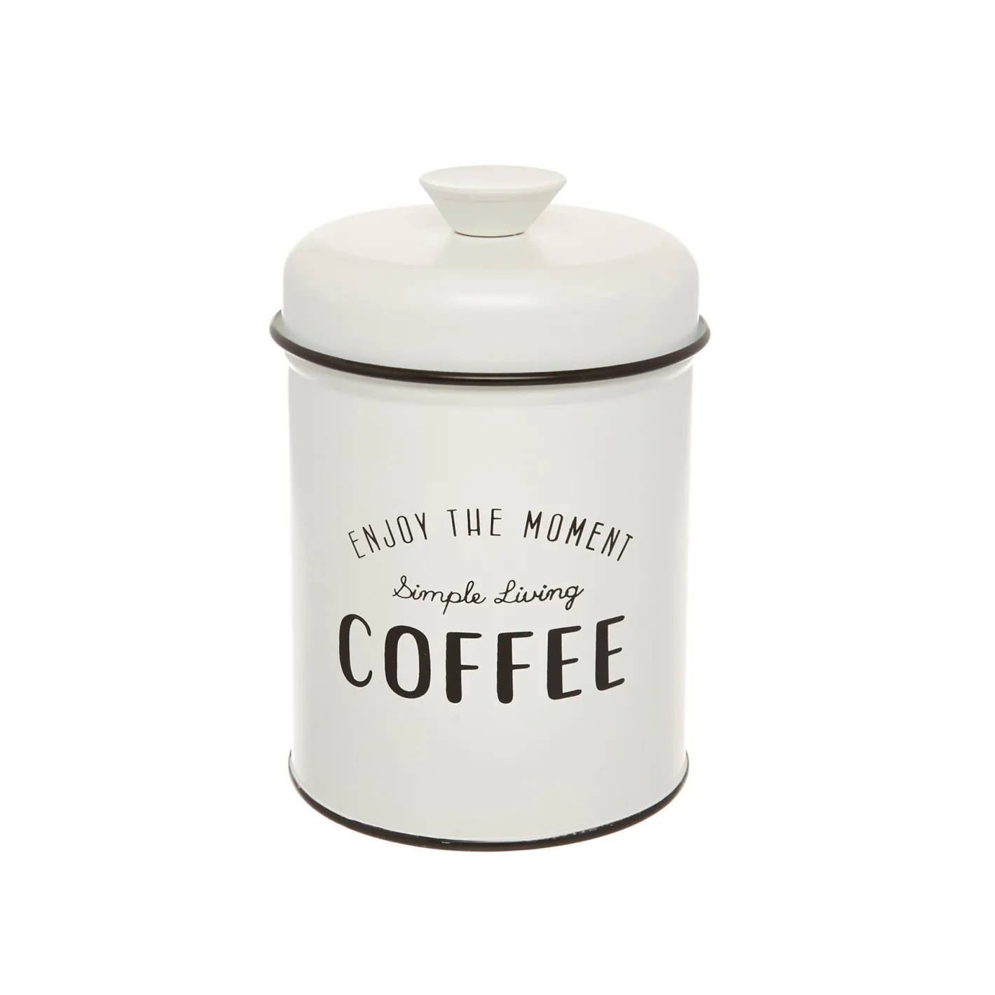 Contenitori E Cestini|Barattolo ferro smaltato Coffee Bianco