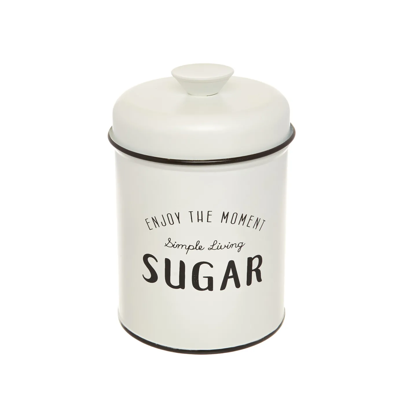 Contenitori E Cestini|Barattolo ferro smaltato Sugar Bianco