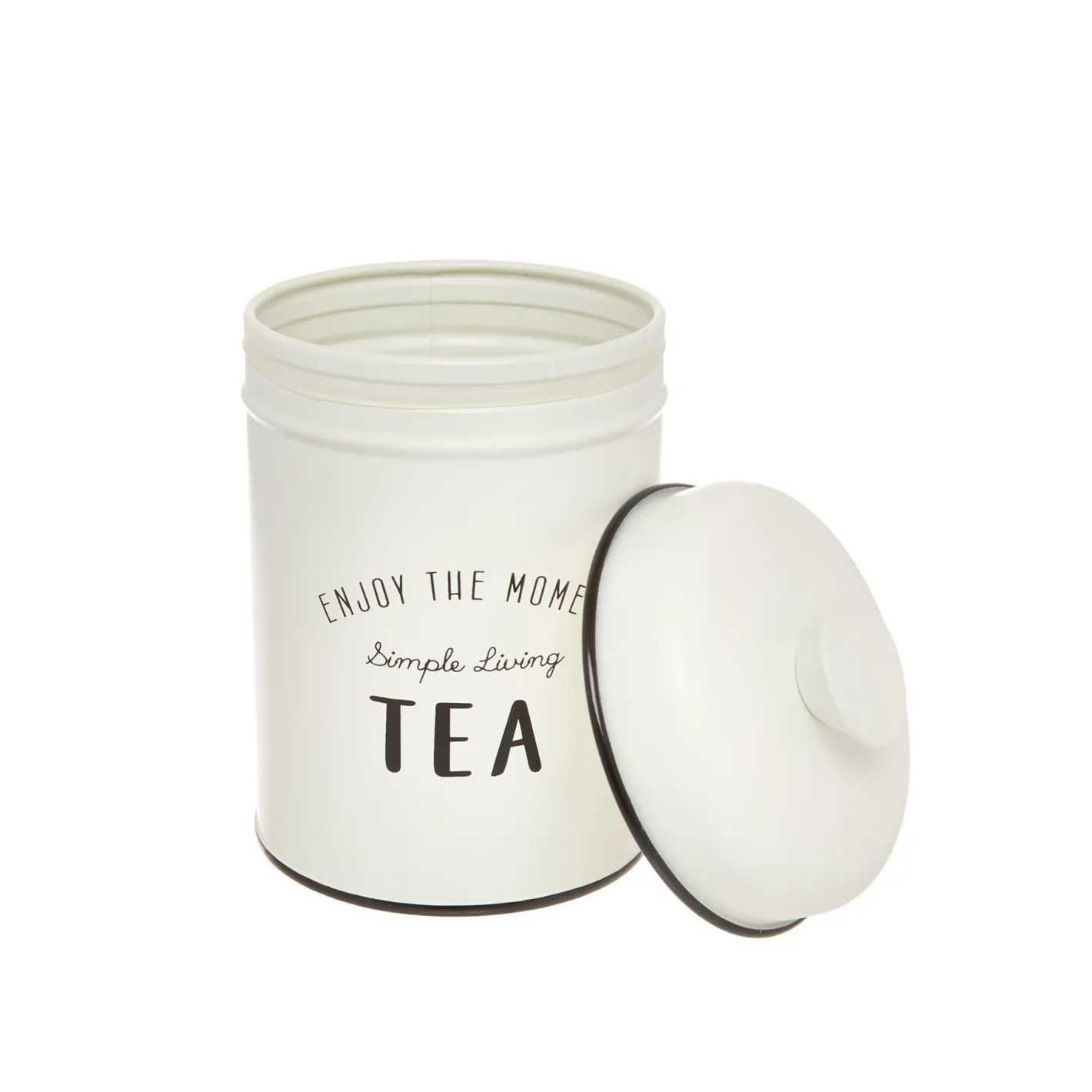 Contenitori E Cestini|Barattolo ferro smaltato Tea Bianco