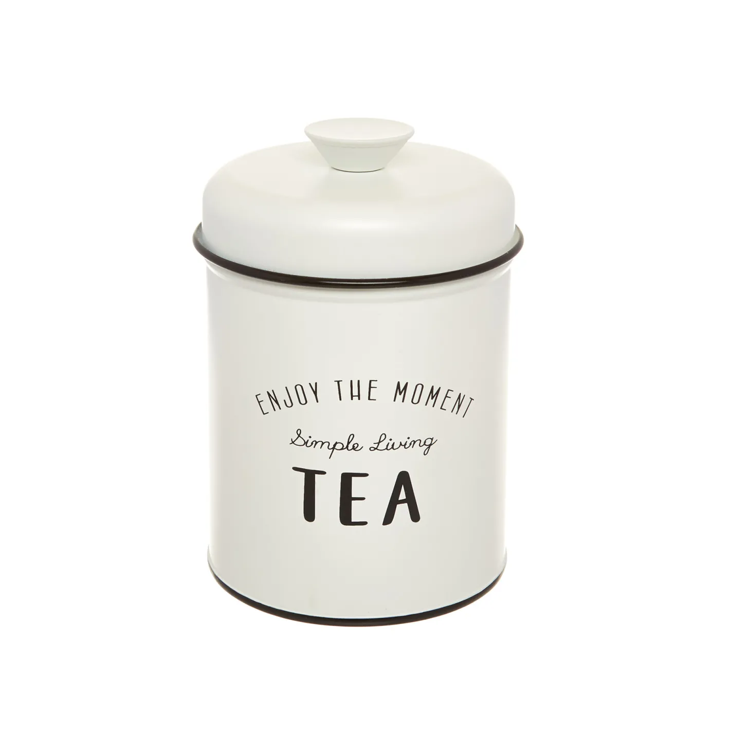 Contenitori E Cestini|Barattolo ferro smaltato Tea Bianco