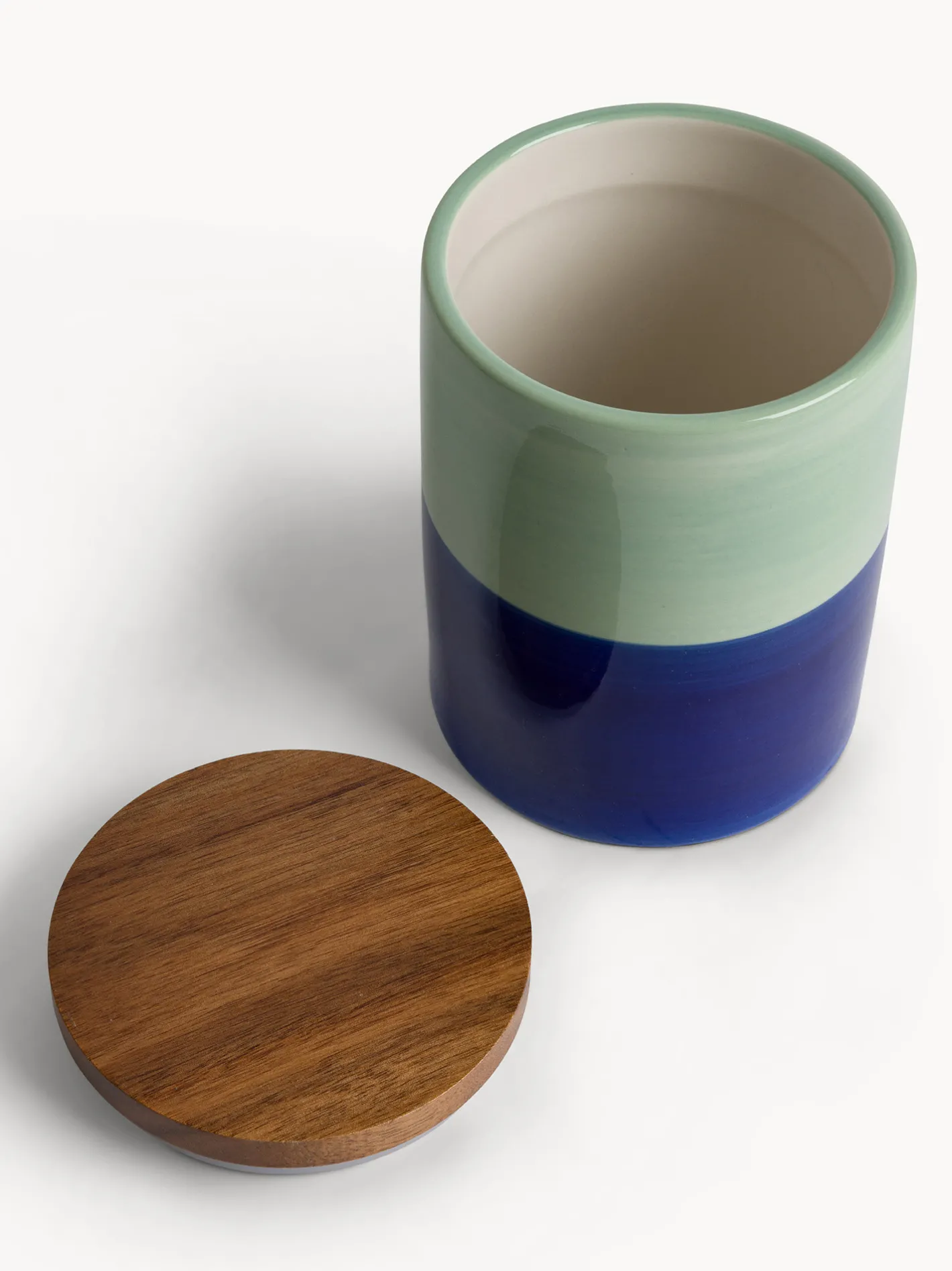 Contenitori E Cestini|Barattolo in ceramica a righe Multicolor