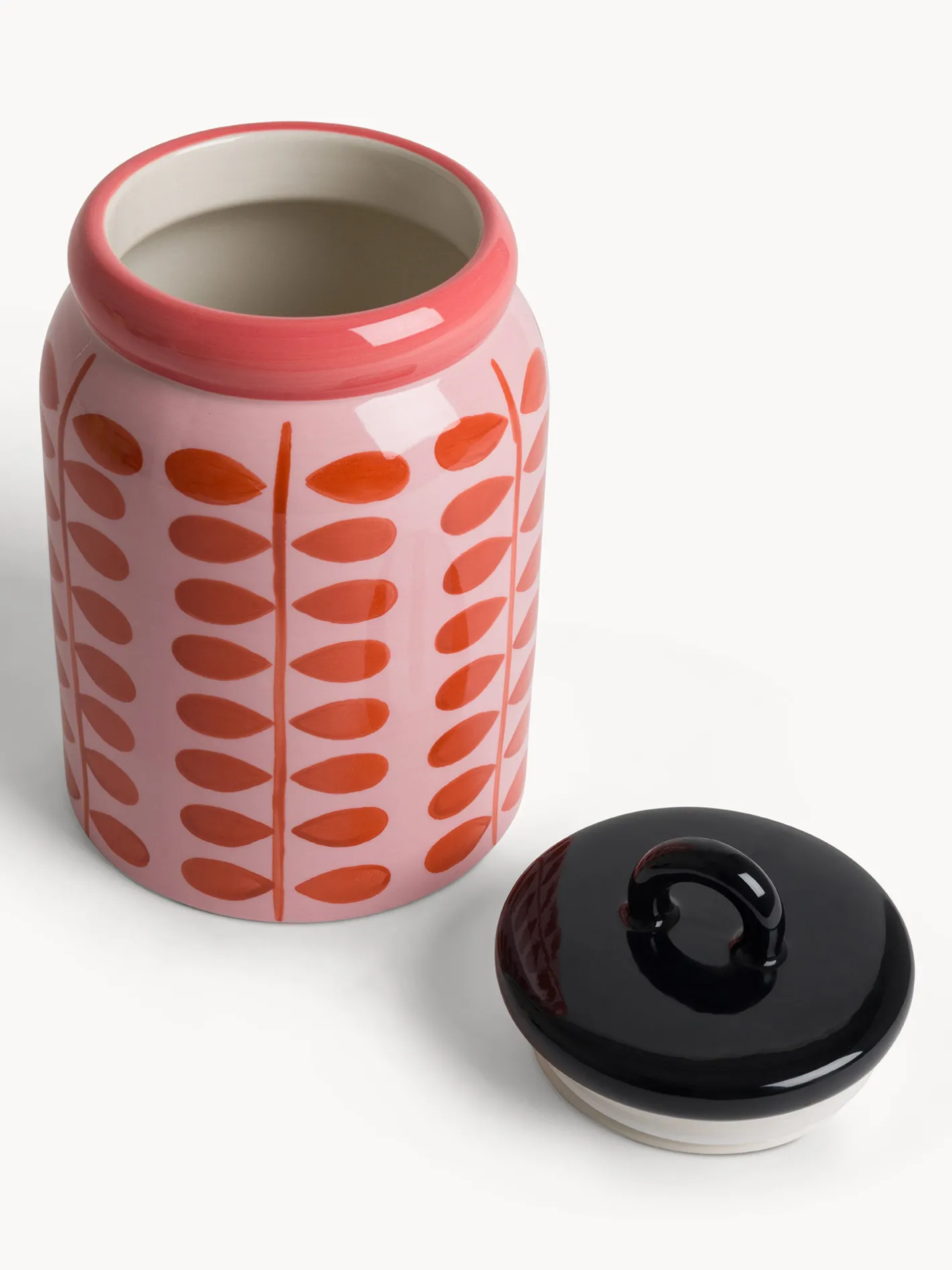 Contenitori E Cestini|Barattolo in ceramica motivo fiorellini Multicolor