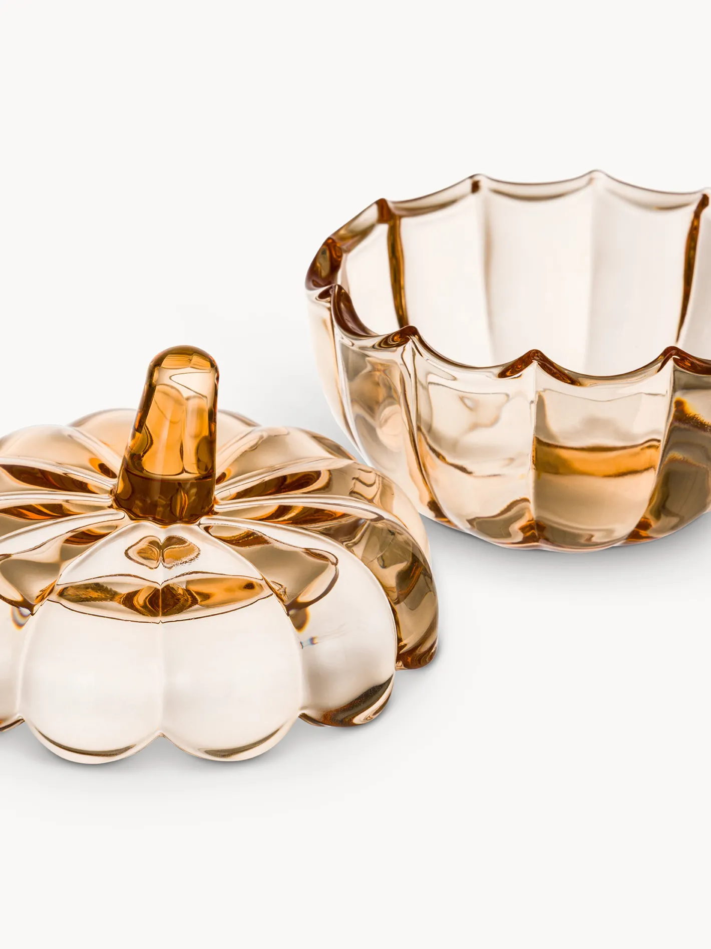 Contenitori E Cestini|Barattolo in vetro a forma di zucca Arancione chiaro