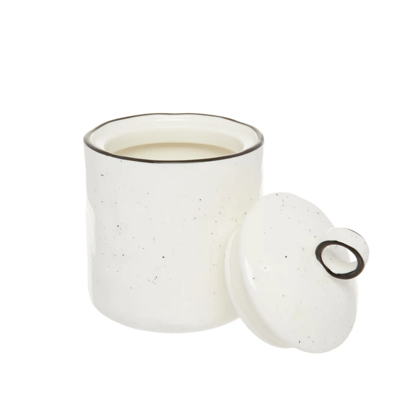 Contenitori E Cestini|Barattolo porcellana Ginevra Bianco