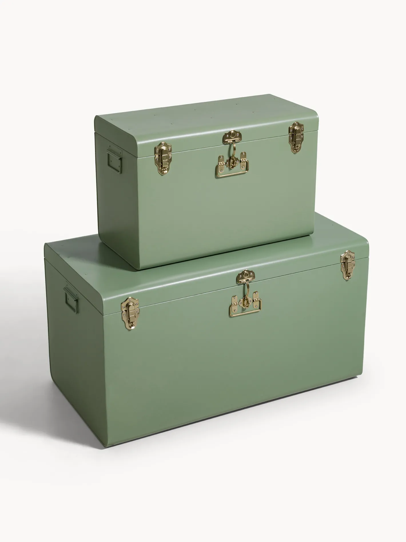 coincasa Arredo Soggiorno|Baule decorativo in ferro verniciato Verde