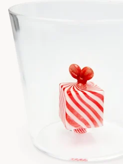 coincasa Bicchieri E Calici|Bicchieri E Calici Natalizi|Bicchiere in vetro borosilicato dettaglio regalo Trasparente