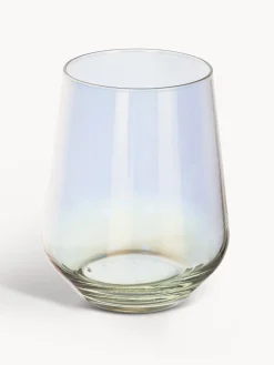 coincasa Bicchieri E Calici|Bicchiere in vetro effetto iridescente Trasparente