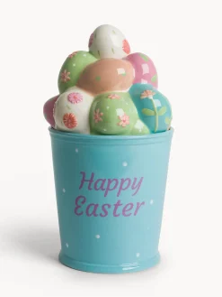 coincasa Contenitori E Cestini|Biscottiera in ceramica applicazione uova Multicolor