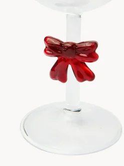 coincasa Bicchieri E Calici|Bicchieri E Calici Natalizi|Calice in vetro borosilicato dettaglio fiocco Trasparente