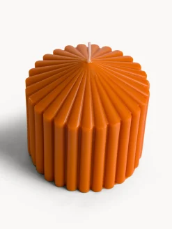coincasa Candele E Diffusori|Candela a cilindro rigato Arancione