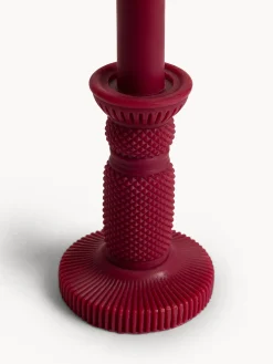 coincasa Candele E Diffusori|Candela con candeliere in cera Rosa scuro