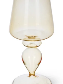 coincasa Lanterne, Candelieri E Portacandele|Candeliere in vetro Giallo