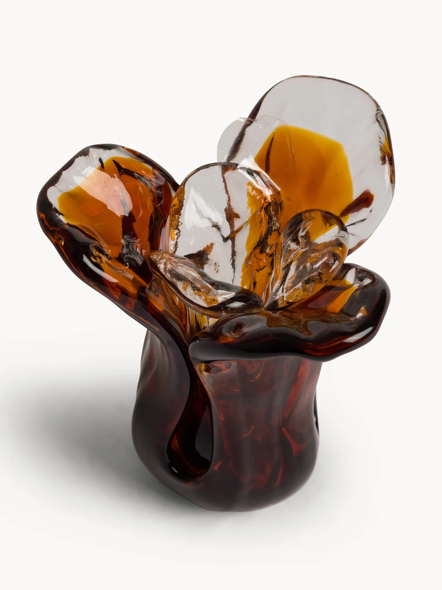 coincasa Lanterne, Candelieri E Portacandele|Candeliere in vetro colorato in pasta Arancione