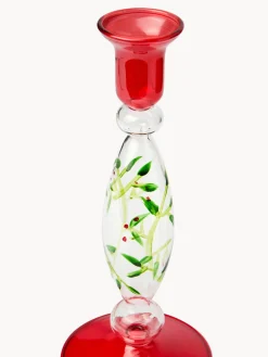 coincasa Lanterne, Candelieri E Portacandele|Candele Natalizie|Candeliere in vetro dipinto a mano Multicolor