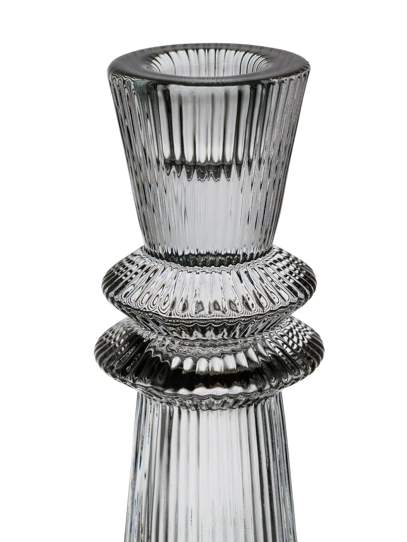 coincasa Lanterne, Candelieri E Portacandele|Candeliere vetro colorato in pasta Grigio