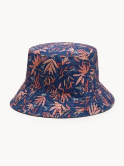 coincasa Teli Mare E Accessori|Cappello bucket motivo foglie Blu