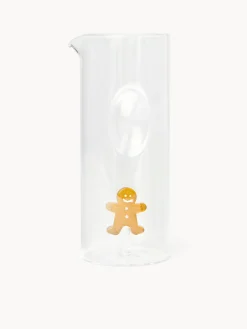 coincasa Bicchieri E Calici Natalizi|Caraffe E Decanter|Caraffa in vetro borosilicato dettaglio gingerbread Trasparente