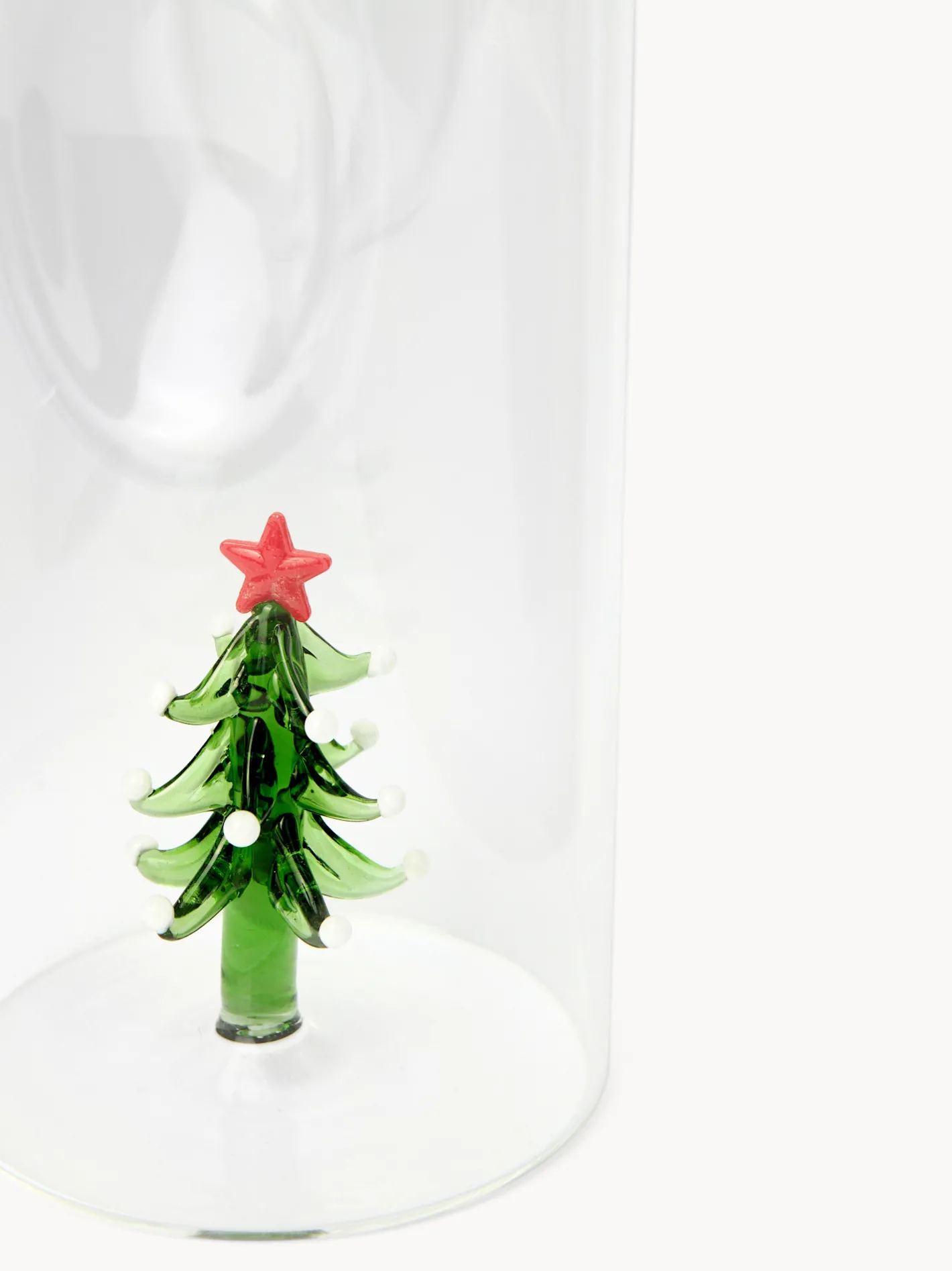 coincasa Bicchieri E Calici Natalizi|Caraffa in vetro dettaglio alberello Trasparente