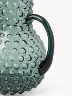 coincasa Caraffe E Decanter|Bicchieri E Calici Natalizi|Caraffa in vetro lavorazione a bolle Verde
